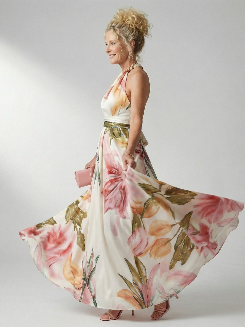 Light Floral Maxi Dress - Summer Elegant Breathable Boho Style