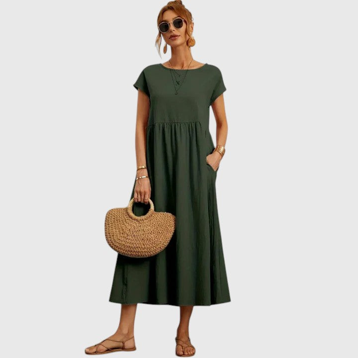 Stylish Women’s Midi Dress – Relaxed Fit with Everyday Comfort