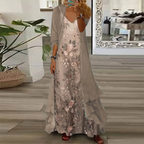 Marlow | Women's Floral Maxi Dress with Cardigan