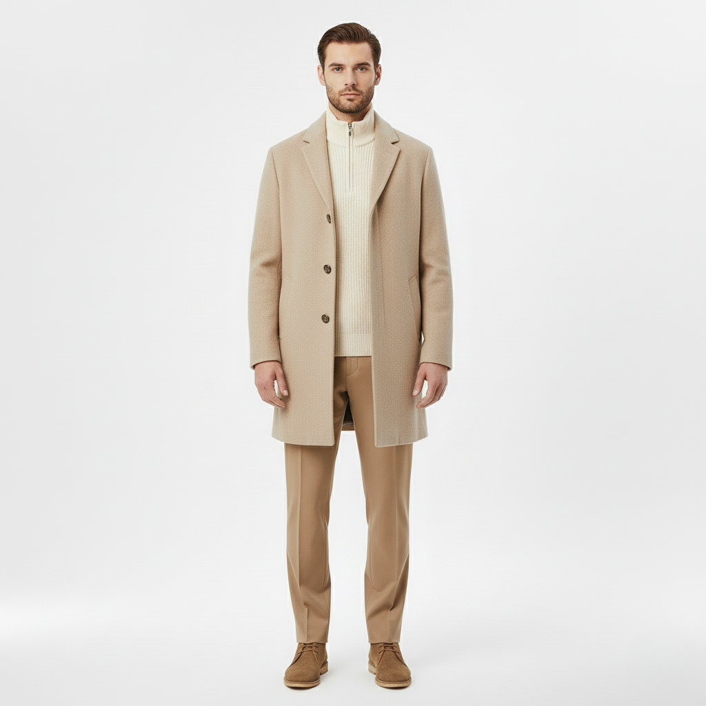 Stylish and comfortable men's jacket in beige