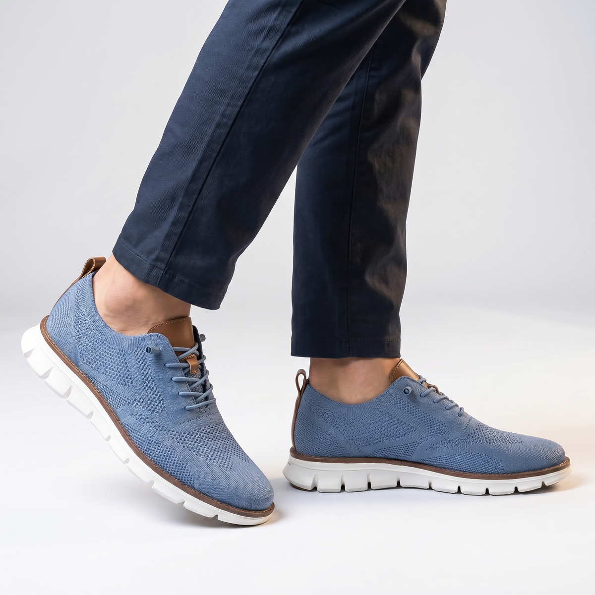 Reese | Men's Navy Mesh Knit Sneaker
