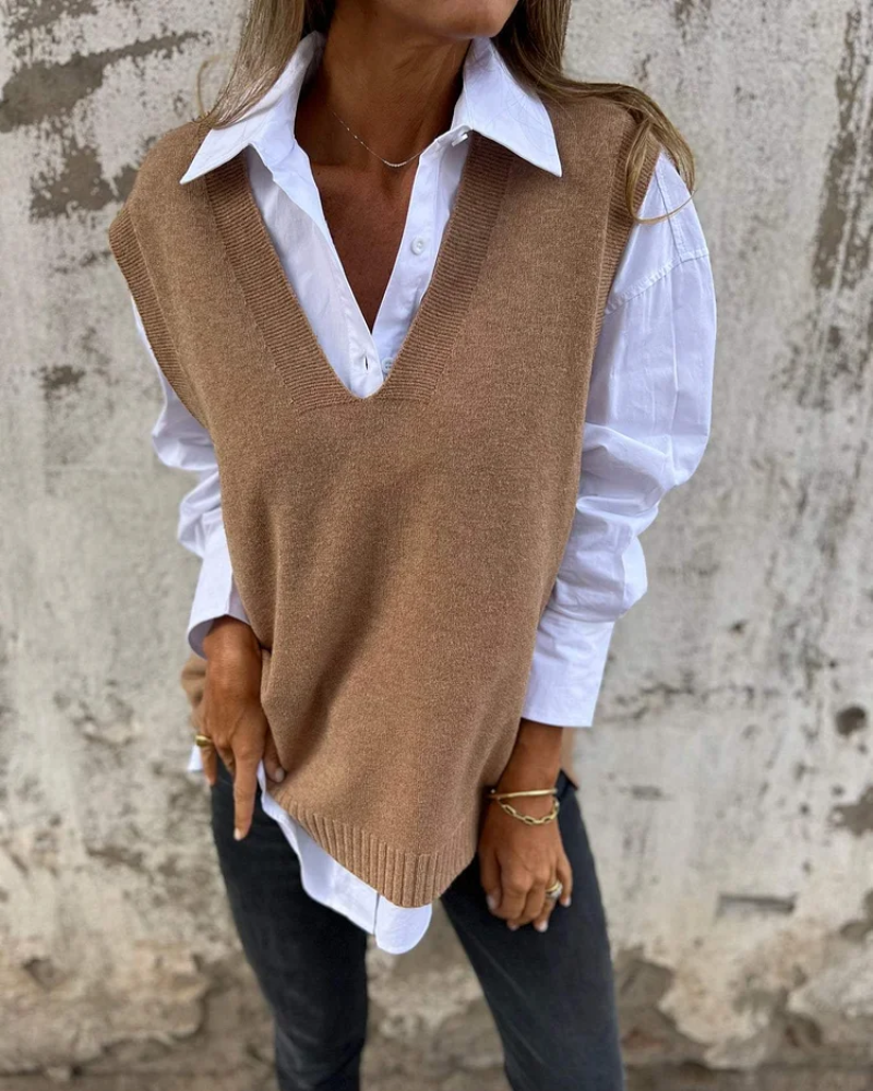 Noah | Women's V-Neck Knit Sweater Vest
