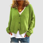 Micki | Women's V-Neck Button-Up Knit Cardigan