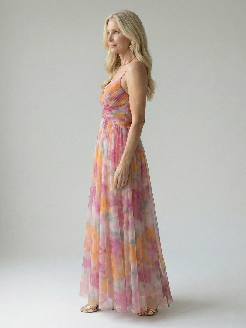 Soft Wrap Maxi Dress - Summer Elegant Flowing Boho Style for Women