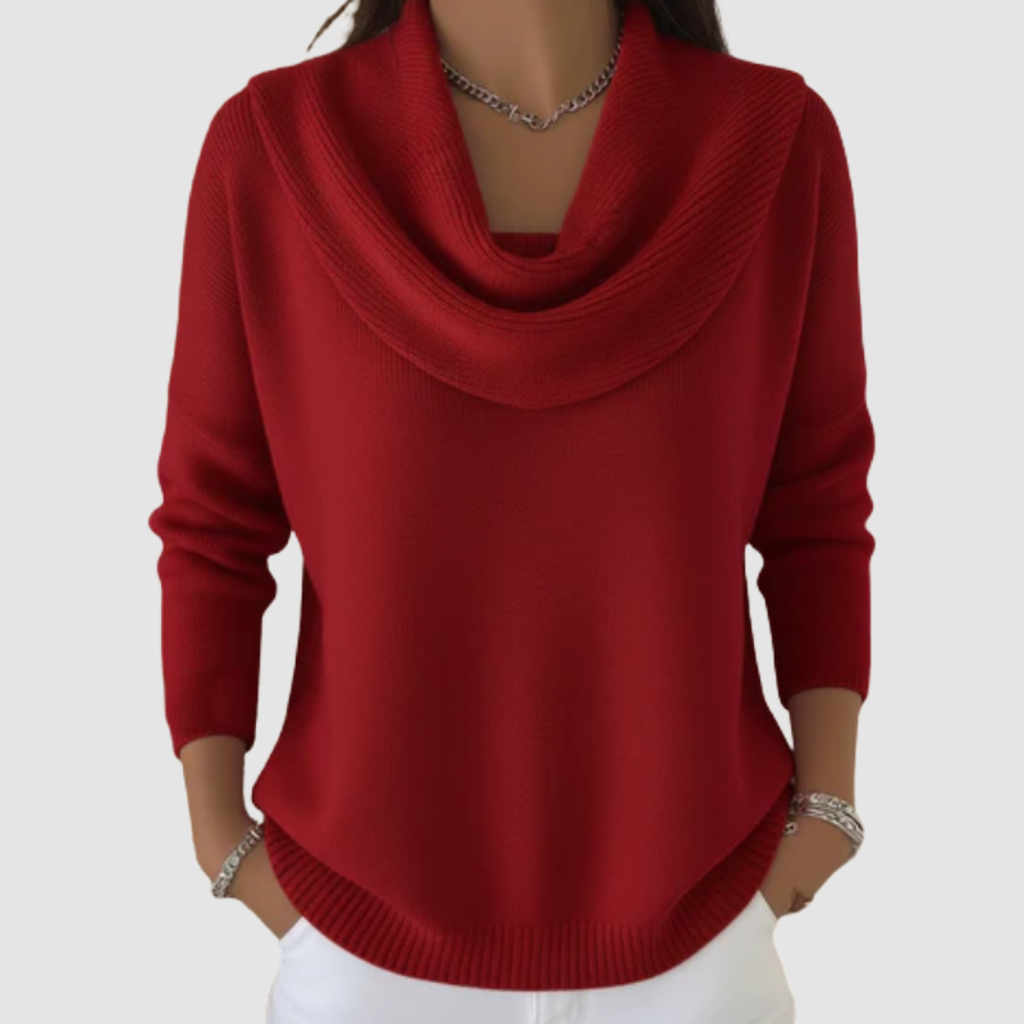 Lexy | Women's Waterfall Neck Soft Sweater