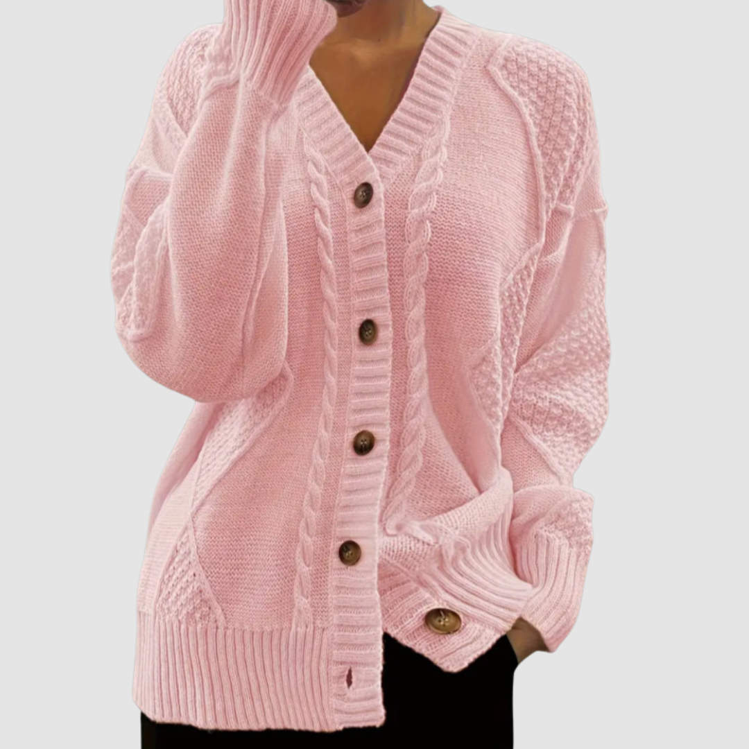 Adreana | Women's Cable-Knit Button-Front Sweater