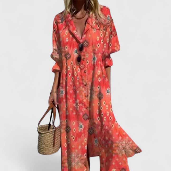 Feminine Boho Dress with an Elegant Touch, Fashionable Design