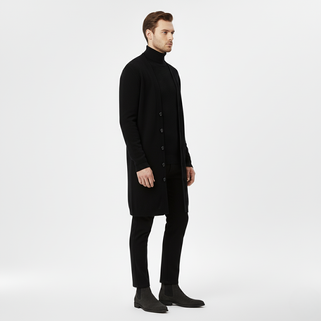 Elegant and Functional Men's Jacket in Black