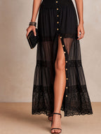 Gillian | Women's Lace-Detail Flowing Maxi Dress