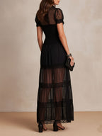 Gillian | Women's Lace-Detail Flowing Maxi Dress