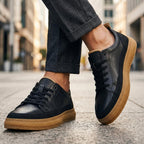 Ashby | Men's White Leather Platform Sneaker