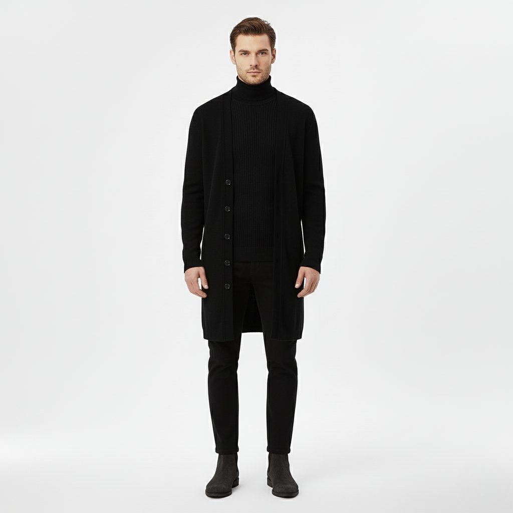 Elegant and Functional Men's Jacket in Black