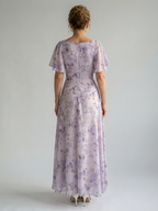 Elegant Flutter Sleeve Midi Dress | Summer Style for Women
