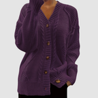 Adreana | Women's Cable-Knit Button-Front Sweater