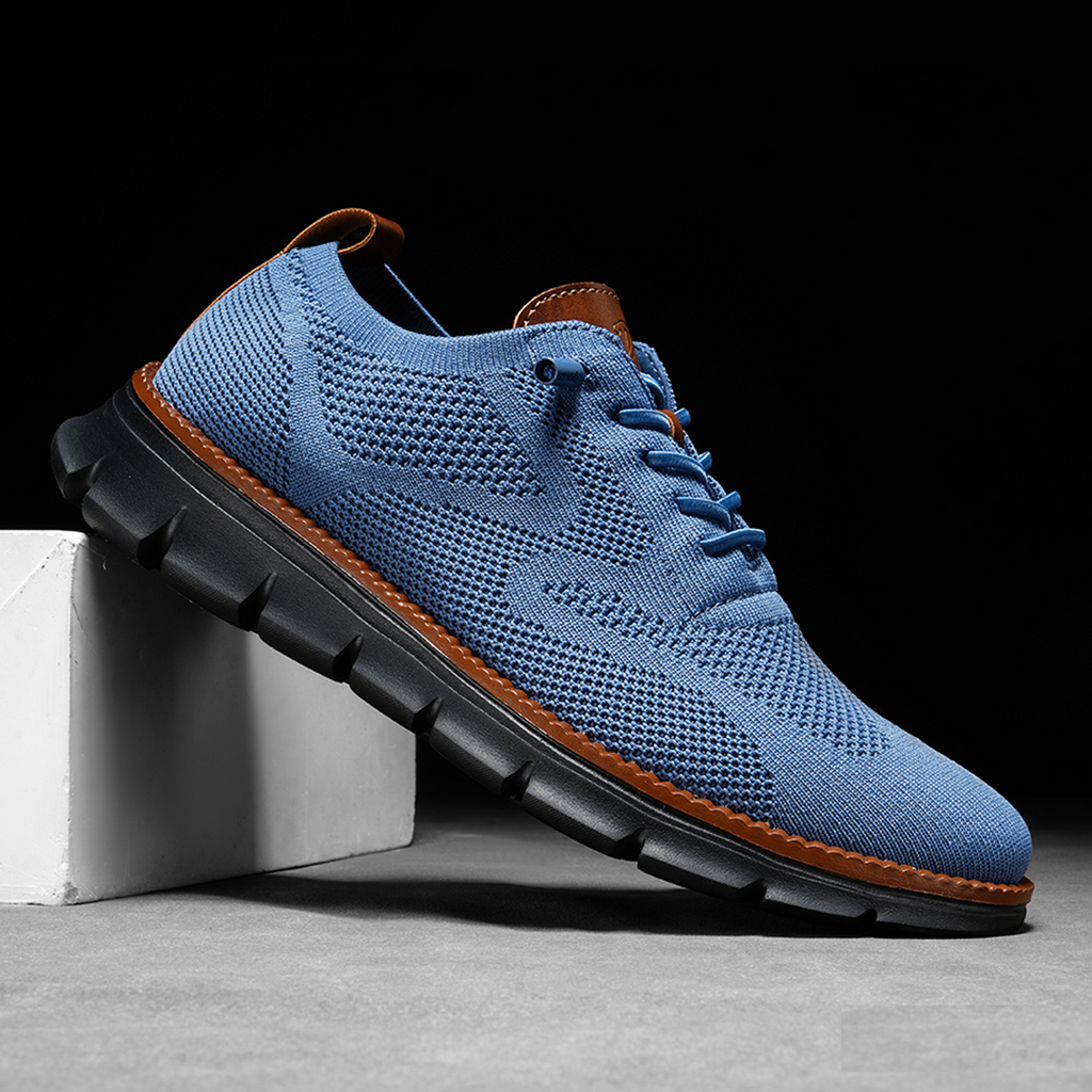 Reese | Men's Navy Mesh Knit Sneaker