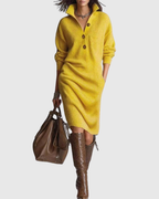 Stylish Wool Midi Dress – Knitted Comfort with an Elegant Touch