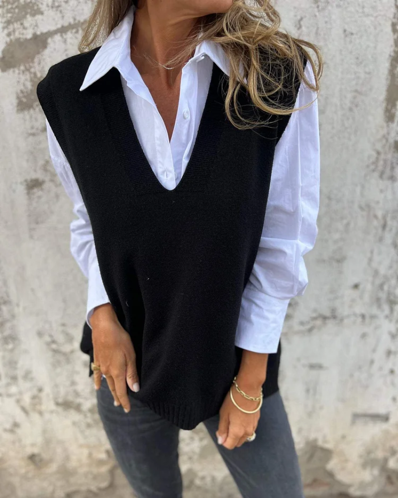 Noah | Women's V-Neck Knit Sweater Vest