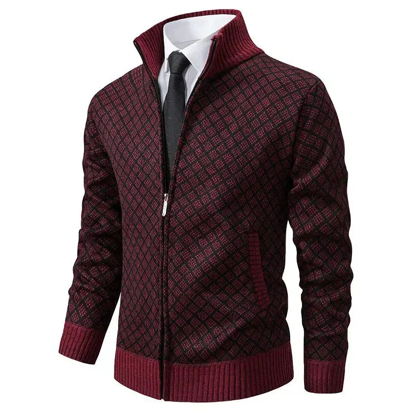 Marcus | Men's Quilted Zip Cardigan