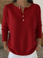 Nerice | Women's Henley Button Knit Sweater
