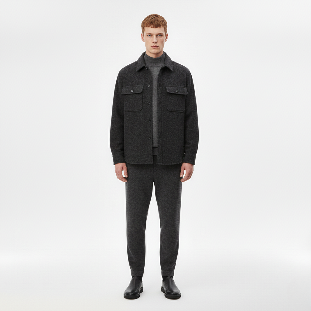 Stylish and warm black men's jacket