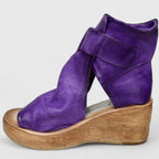 Rosalie | Women's Suede Buckle Wedge Sandals