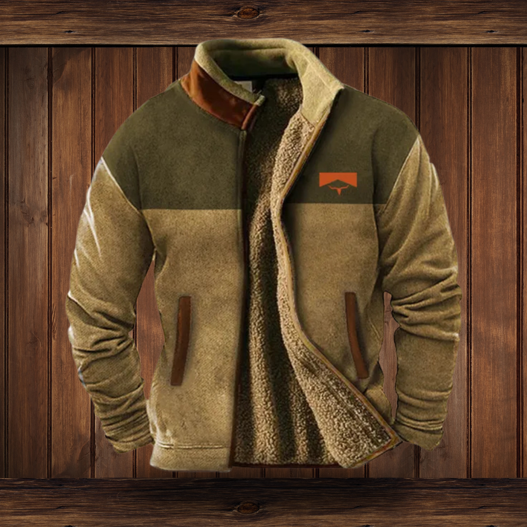 Tierney | Men's Wool Jacket with Ethnic Sleeve Pattern