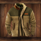 Tierney | Men's Wool Jacket with Ethnic Sleeve Pattern