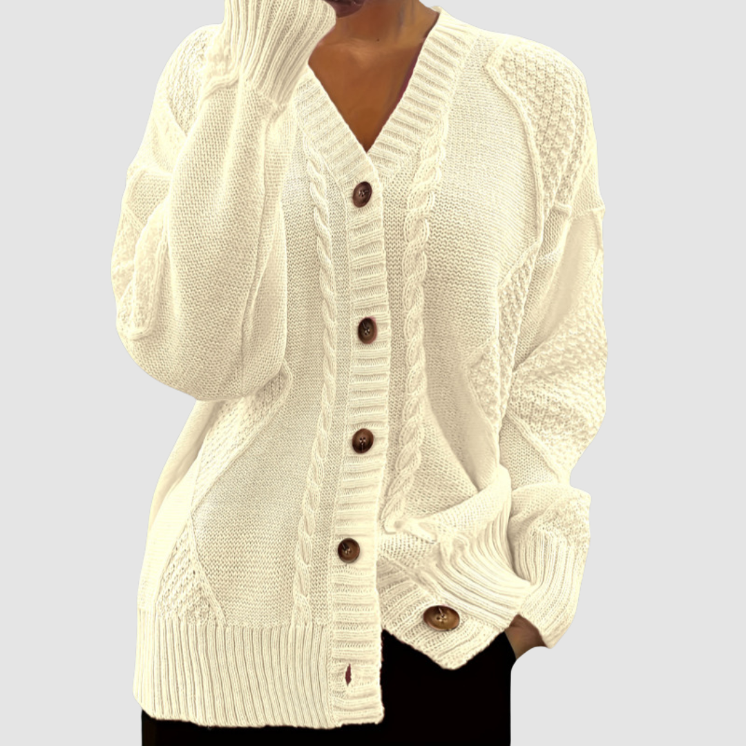 Adreana | Women's Cable-Knit Button-Front Sweater