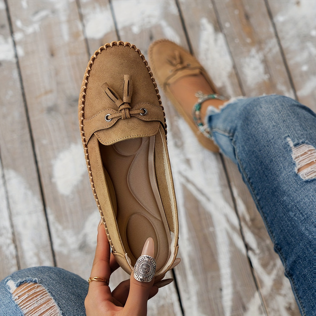 Stylish Women’s Loafers with Tassels – Elegant Comfort for Everyday Wear