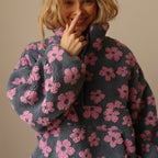 Ivy | Women's Oversized Fleece Sweatshirt with Floral Print