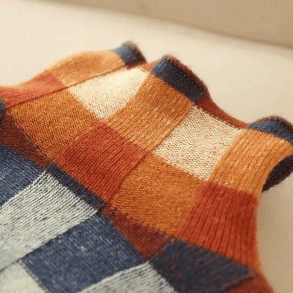Ravelyn | Women's Cashmere Patchwork Turtleneck Sweater