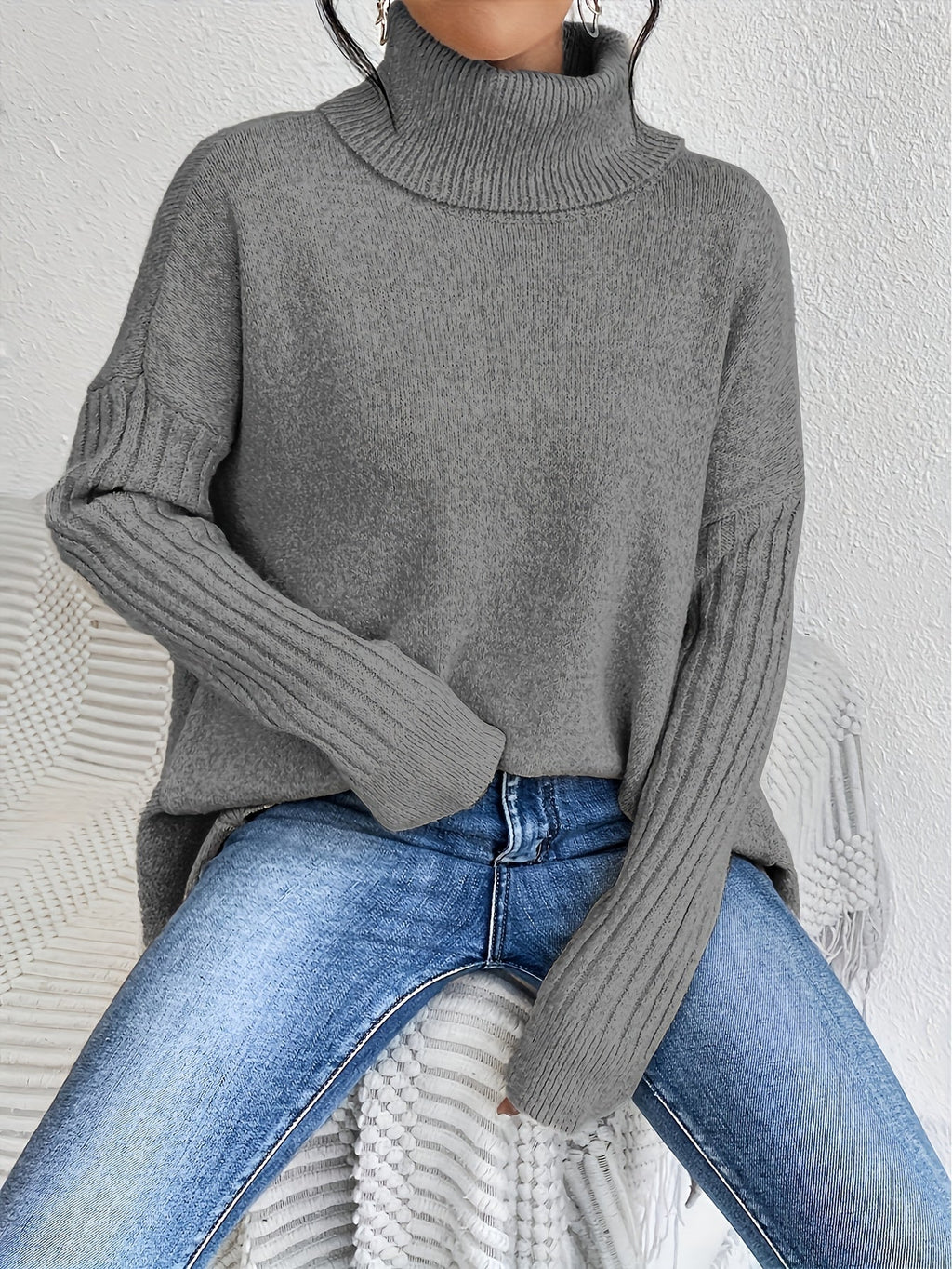 Ezella | Women's Relaxed Turtleneck Sweater