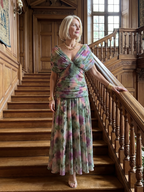 Off Shoulder Flow Midi Dress - Summer Party Elegant Style for Women