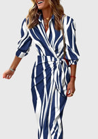 Elegant Women’s Wrap Dress, Patterned Design and Feminine Fit