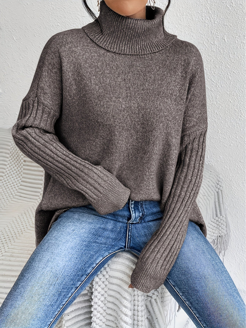 Ezella | Women's Relaxed Turtleneck Sweater