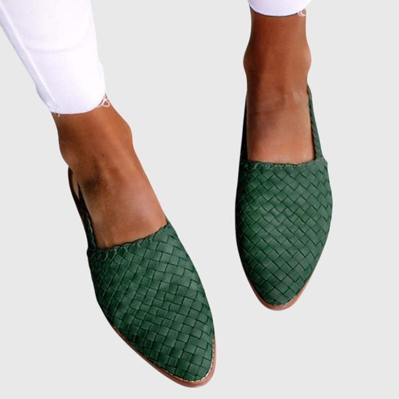 Isabelle | Women's Woven Pointed-Toe Flats