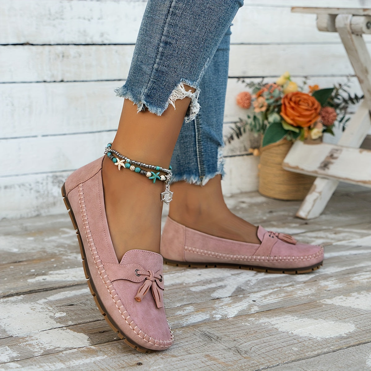 Stylish Women’s Loafers with Tassels – Elegant Comfort for Everyday Wear