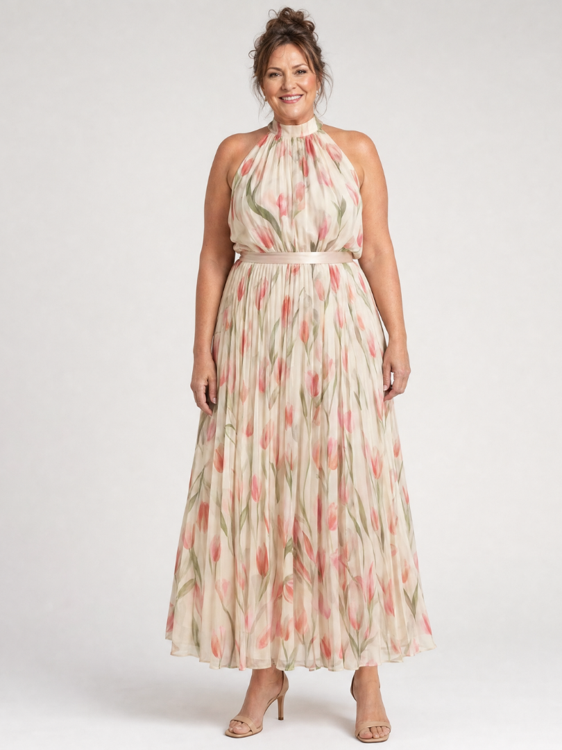 Elegant Midi Dress - Summer Lightweight Flowing Style for Women