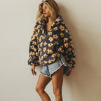 Ivy | Women's Oversized Fleece Sweatshirt with Floral Print