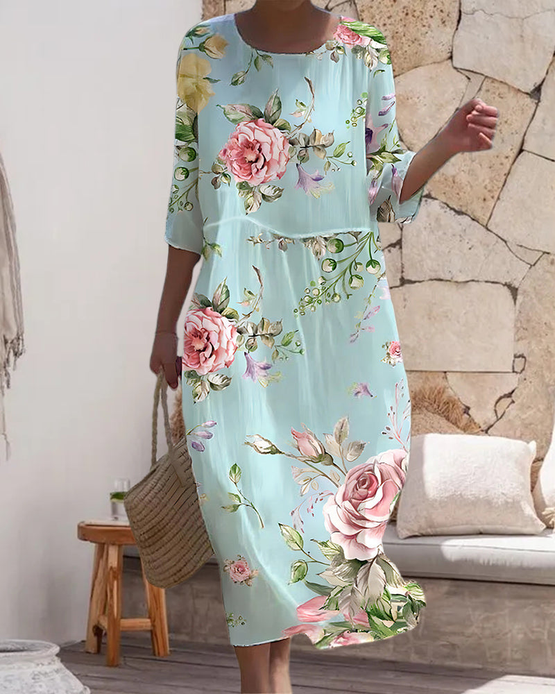 Floral Women’s Dress – Flattering Fit with Elegant Comfort
