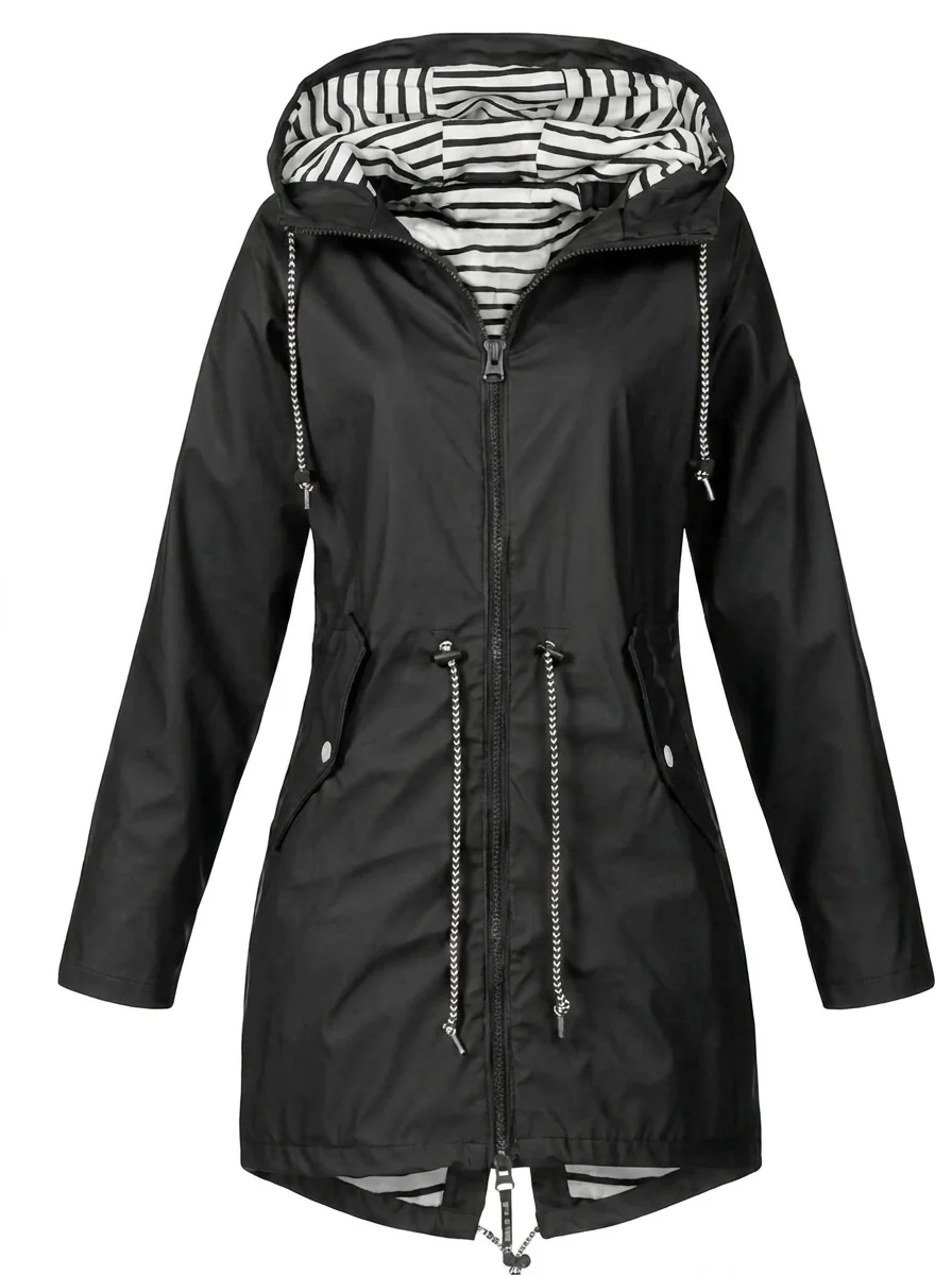 Sabrina | Women's Navy Hooded Coat