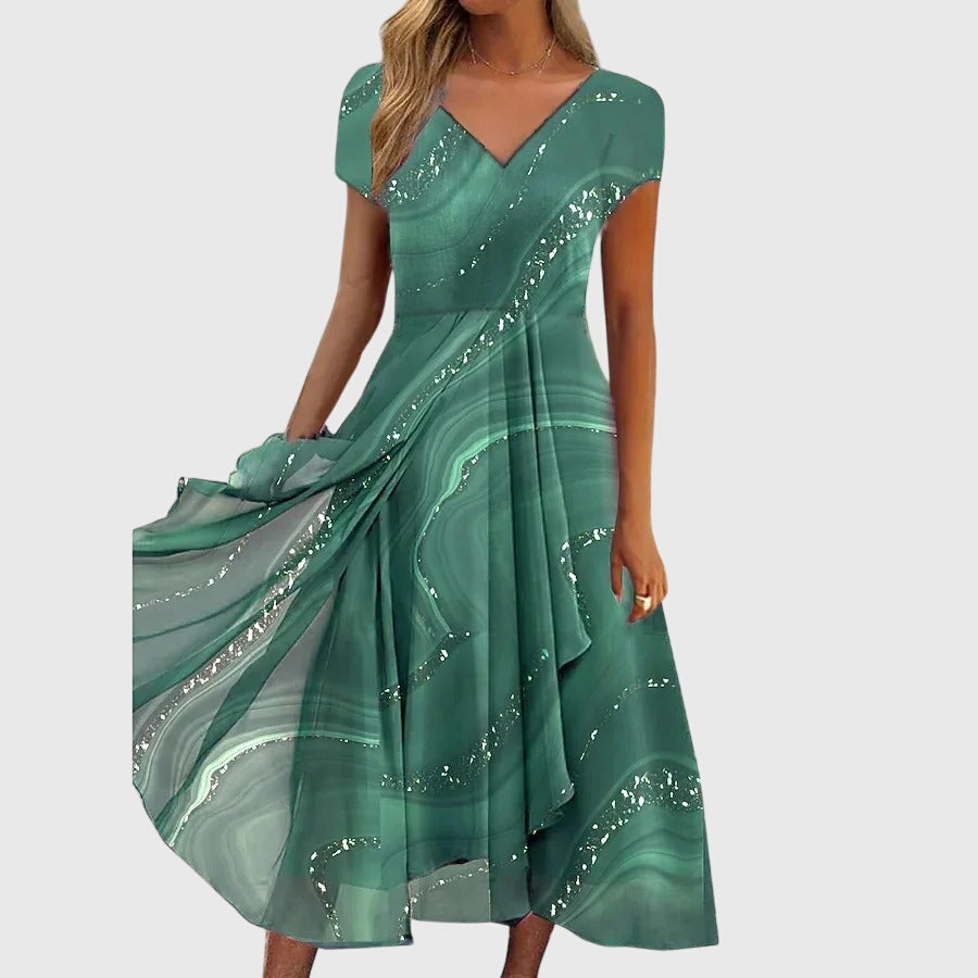 Stylish Women’s Midi Dress – Flowing Silhouette with Elegant Comfort