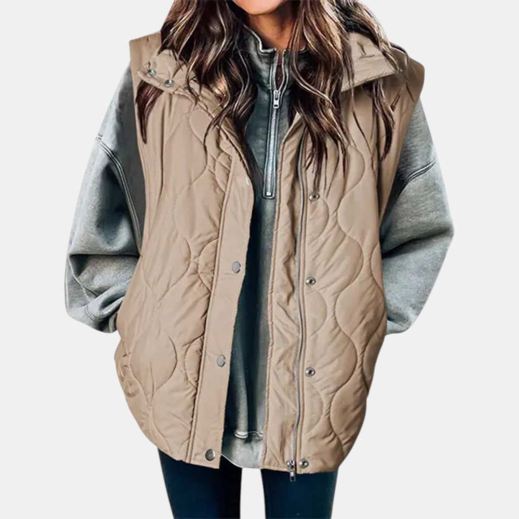 Flora | Women's Quilted Gilet with Removable Hood