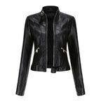 Vera | Women's Black Leather Moto Jacket