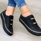 Stylish Women’s Sneakers, Gold Accents and All-Day Comfort