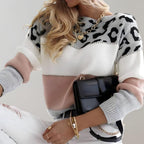 Charm | Women's Leopard Print Relaxed Sweater