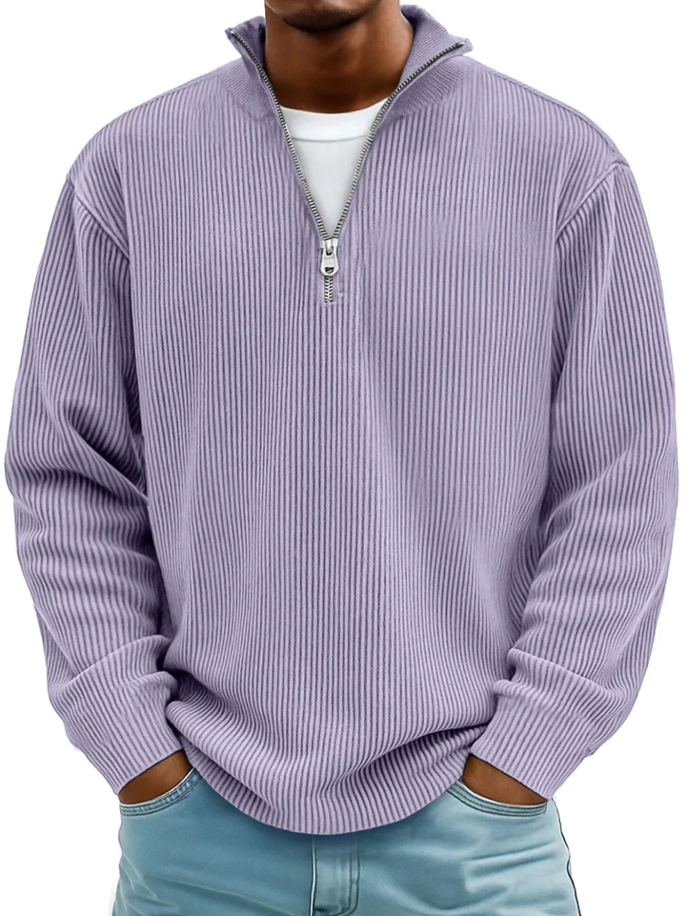 Barrett | Men's Ribbed Half-Zip Sweater