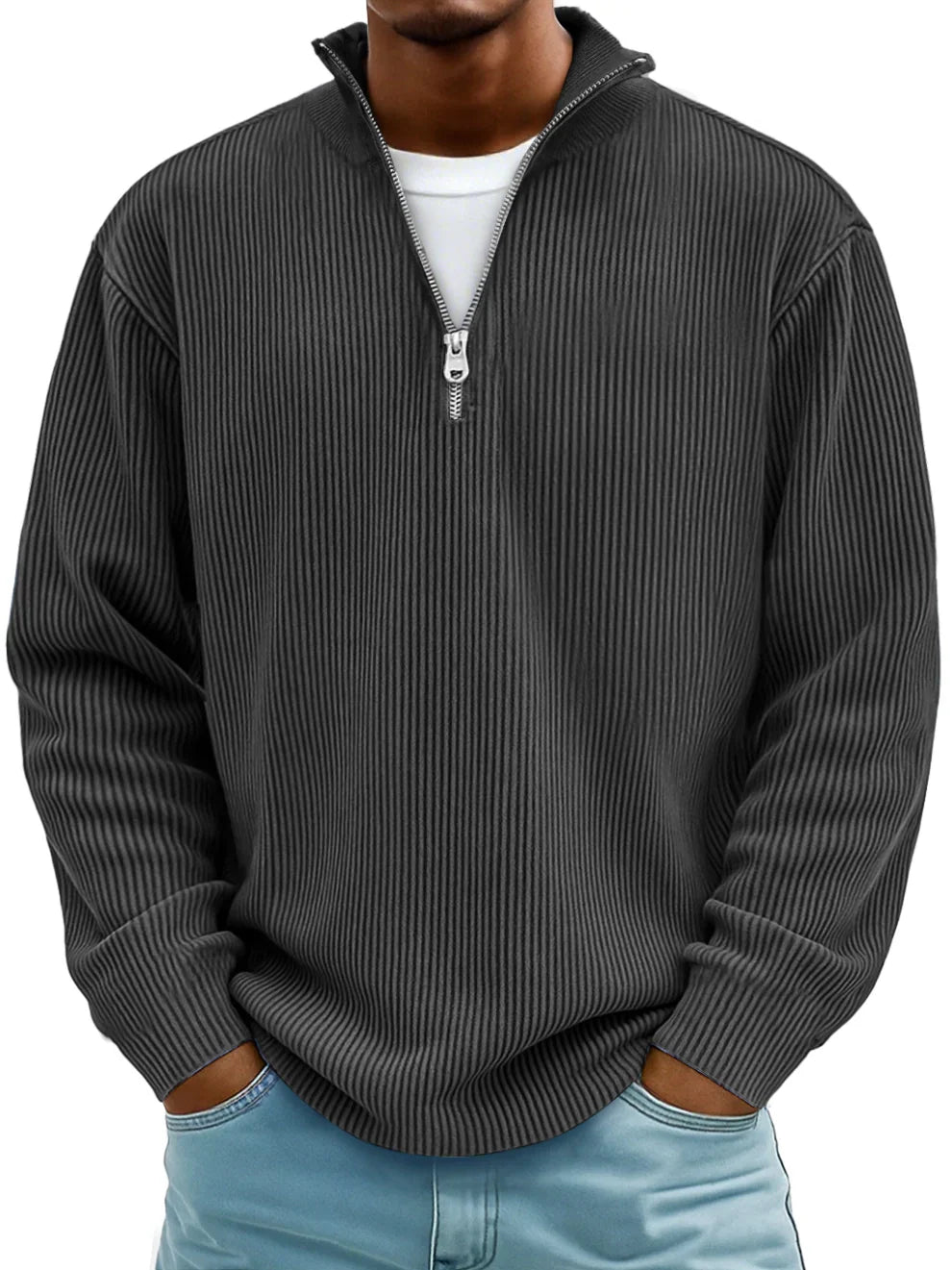 Barrett | Men's Ribbed Half-Zip Sweater