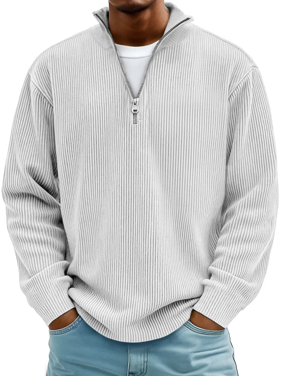 Barrett | Men's Ribbed Half-Zip Sweater