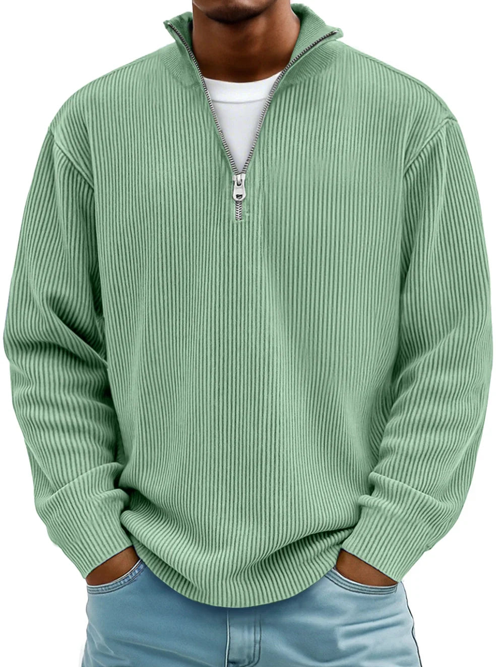 Barrett | Men's Ribbed Half-Zip Sweater